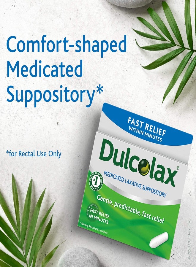 Dulcolax Stimulant Laxative Medicated Suppositories 16ct Fast Relief, Rectal Use Only, Bisacodyl 10mg - Image 5
